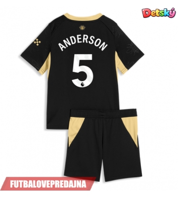 Lacne Dětský Futbalové dres Manchester City Elliot Anderson #5 2026-27 Krátky Rukáv - Preč (+ trenírky)